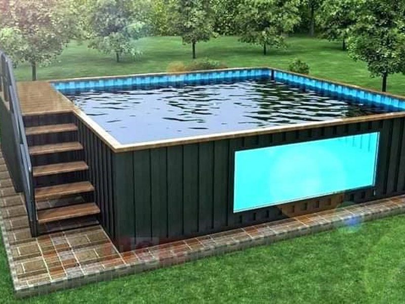 2.portable container swimming pool